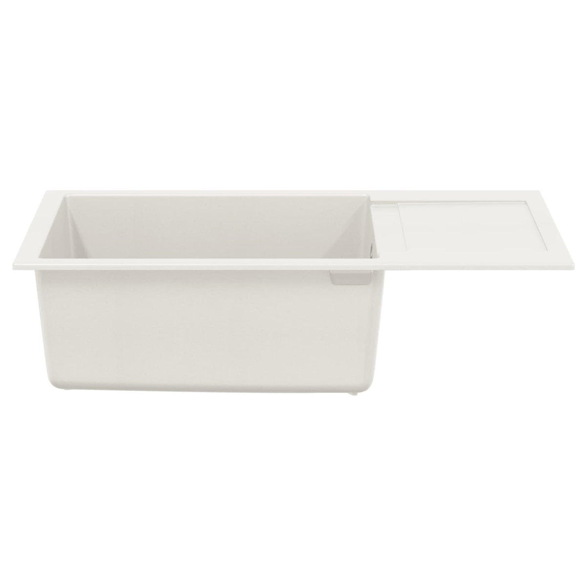 Vidaxx weißes Waschbecken 780 x 500 mm 80 % Quarz und 20 % Harz