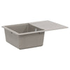 Vidaxx Waschbecken grau 670 x 460 mm 80 % Quarz und 20 % Harz