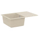 Vidaxx Waschbecken Beige 670 x 460 mm 80 % Quarz und 20 % Harz