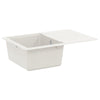 Vidaxx weißes Waschbecken 670 x 460 mm 80 % Quarz und 20 % Harz
