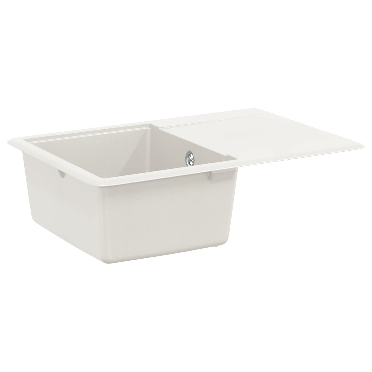 Vidaxx weißes Waschbecken 670 x 460 mm 80 % Quarz und 20 % Harz