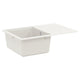 Vidaxx weißes Waschbecken 670 x 460 mm 80 % Quarz und 20 % Harz