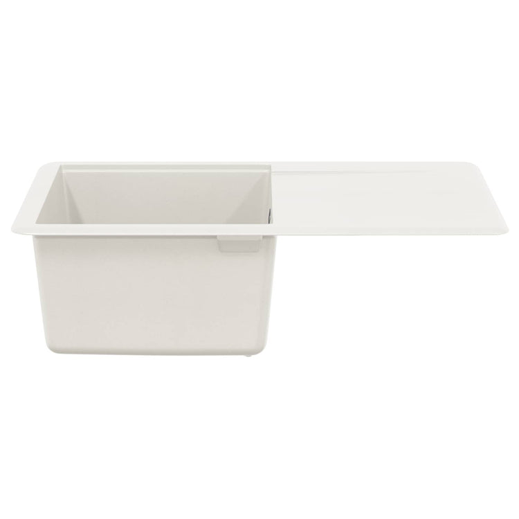 Vidaxx weißes Waschbecken 670 x 460 mm 80 % Quarz und 20 % Harz