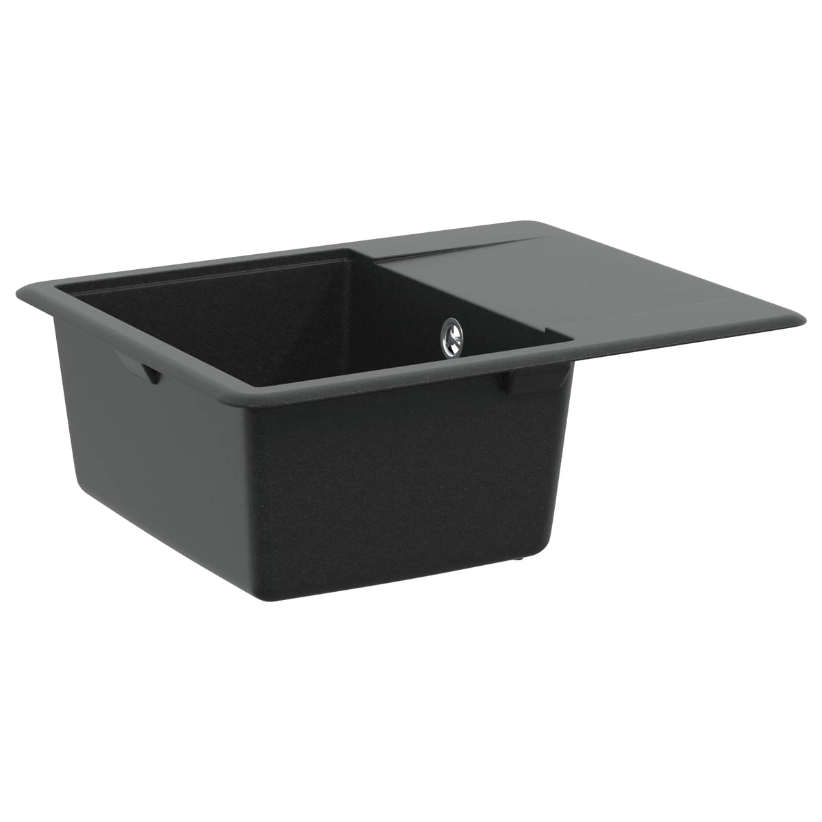 VidaXL Spüle schwarz 560 x 460 mm 80 % Quarz und 20 % Harz