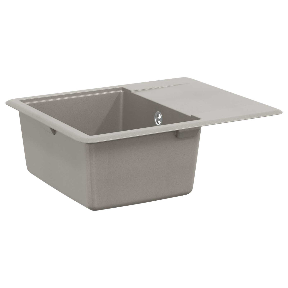 Vidaxx graues Waschbecken 560 x 460 mm 80 % Quarz und 20 % Harz