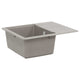 Vidaxx graues Waschbecken 560 x 460 mm 80 % Quarz und 20 % Harz