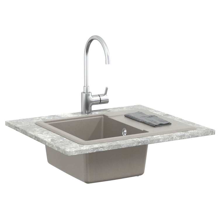 Vidaxx graues Waschbecken 560 x 460 mm 80 % Quarz und 20 % Harz