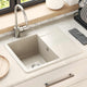 Vidaxx Waschbecken Beige 560 x 460 mm 80 % Quarz und 20 % Harz