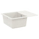 Vidaxx weißes Waschbecken 560 x 460 mm 80 % Quarz und 20 % Harz