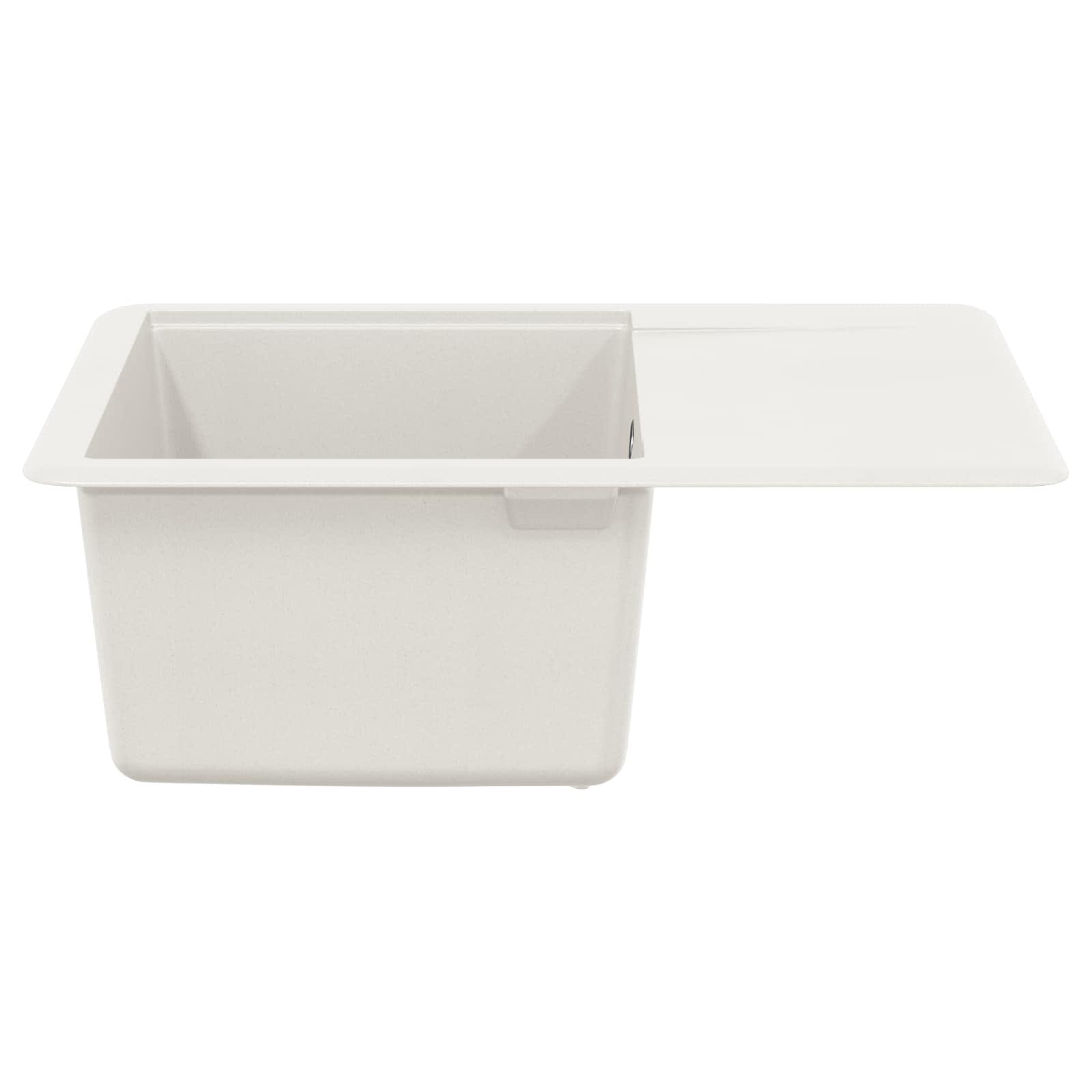Vidaxx weißes Waschbecken 560 x 460 mm 80 % Quarz und 20 % Harz