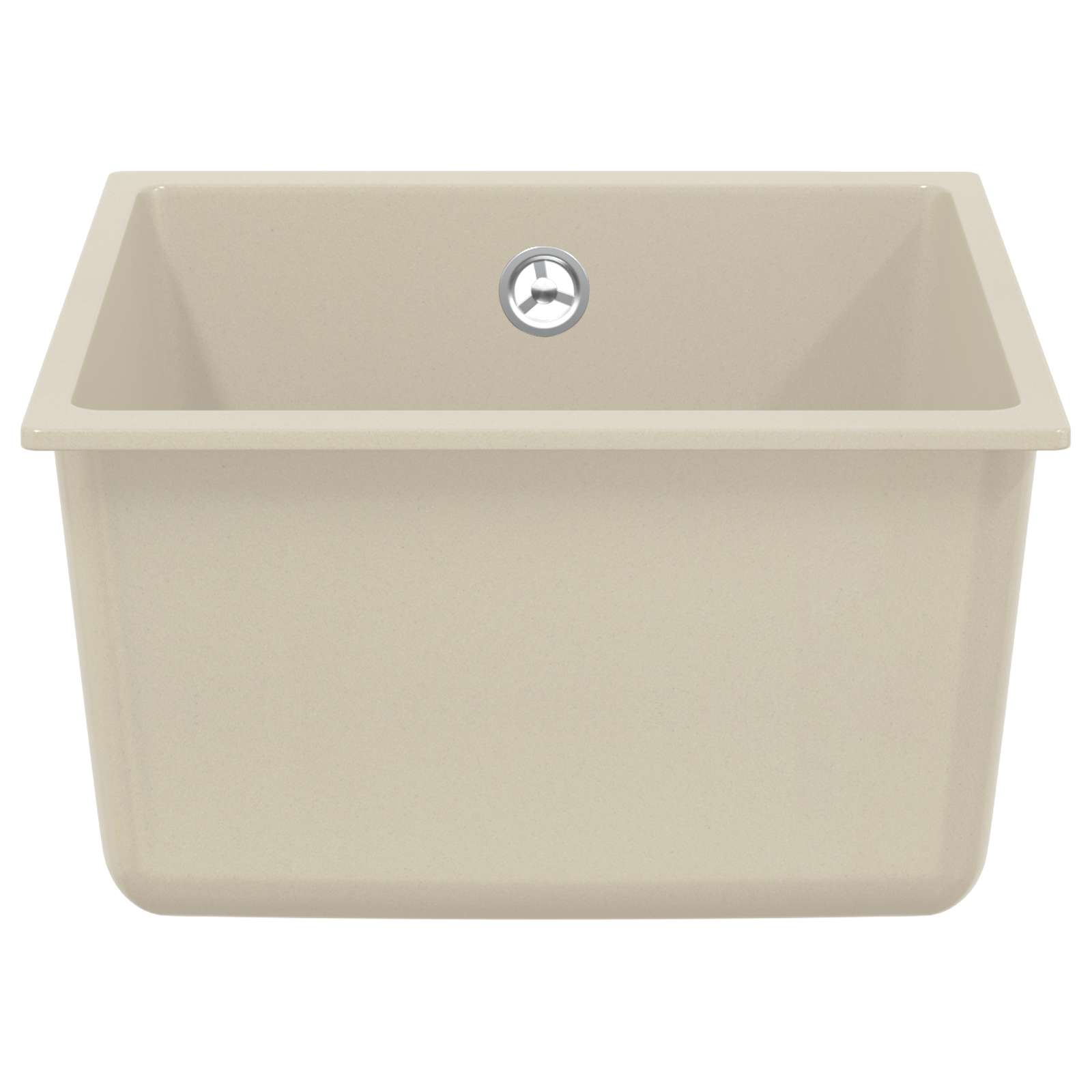 Vidaxx Waschbecken Beige 370 x 460 mm 80 % Quarz und 20 % Harz