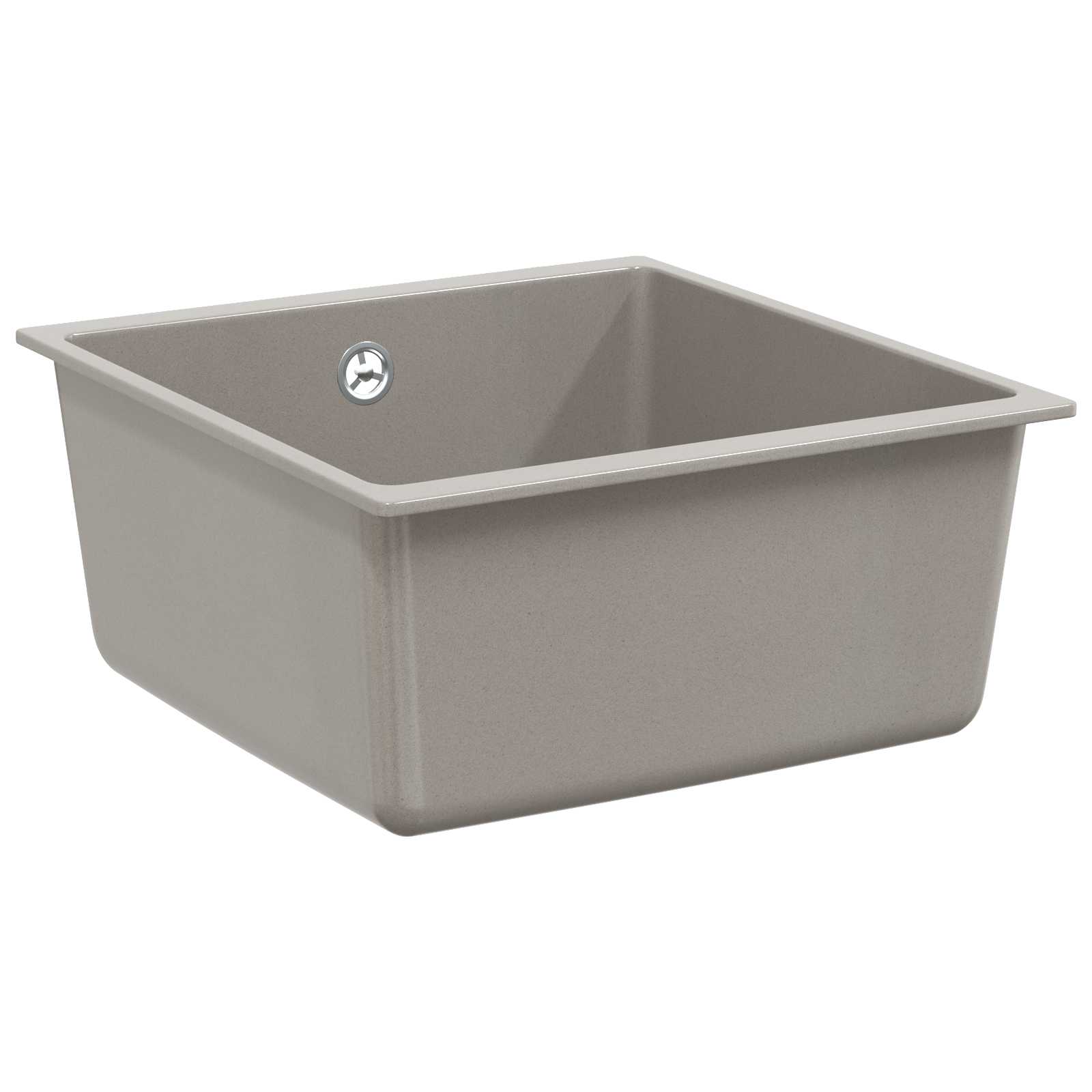Vidaxx graues Waschbecken 430 x 460 mm 80 % Quarz und 20 % Harz