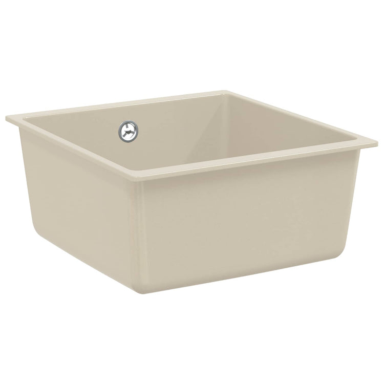 Vidaxx Waschbecken Beige 430 x 460 mm 80 % Quarz und 20 % Harz
