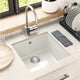 Vidaxx weißes Waschbecken 430 x 460 mm 80 % Quarz und 20 % Harz