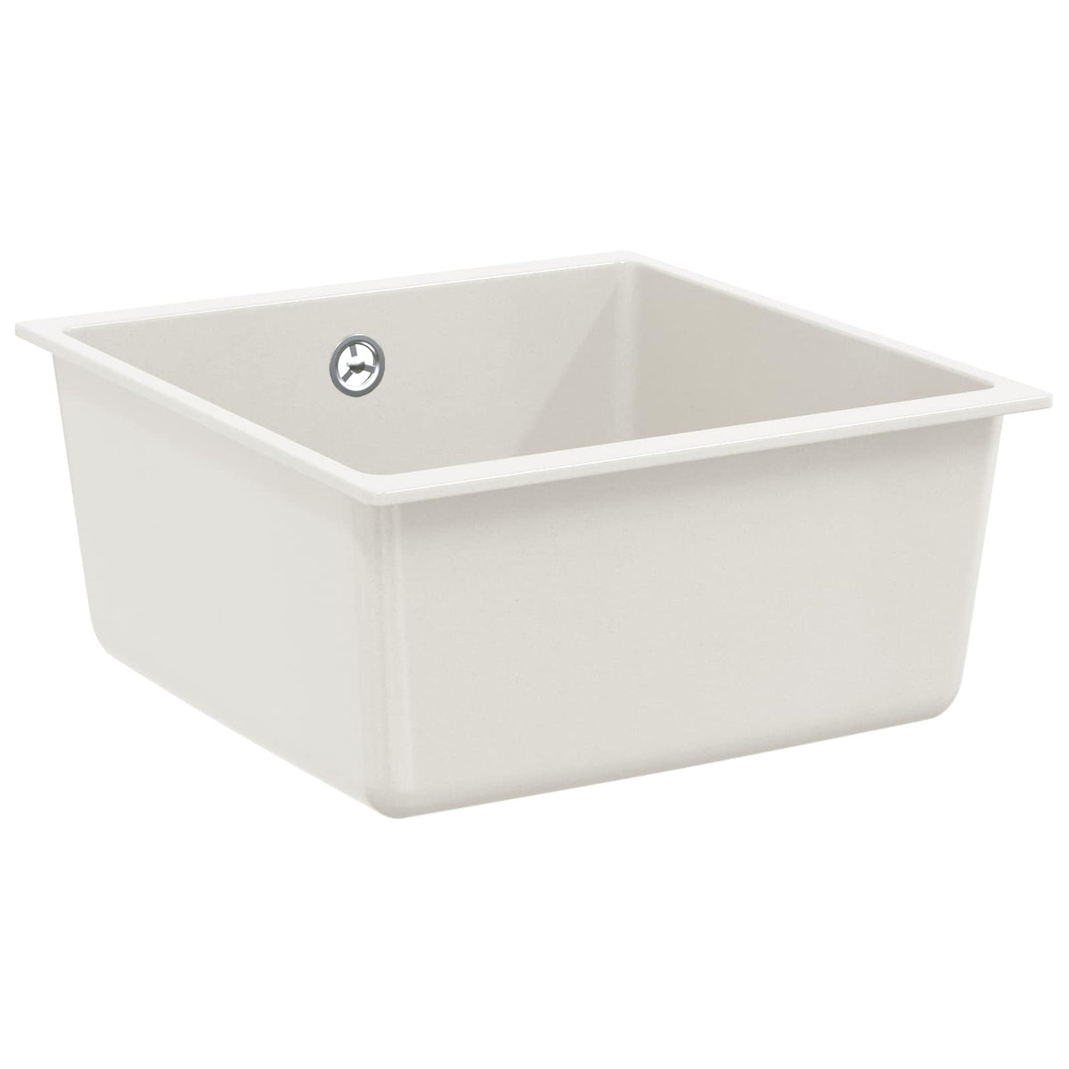 Vidaxx weißes Waschbecken 430 x 460 mm 80 % Quarz und 20 % Harz