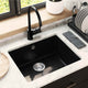 VidaXL Spüle schwarz 530 x 460 mm 80 % Quarz und 20 % Harz