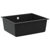 VidaXL Spüle schwarz 530 x 460 mm 80 % Quarz und 20 % Harz