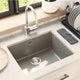 Vidaxx graues Waschbecken 530 x 460 mm 80 % Quarz und 20 % Harz