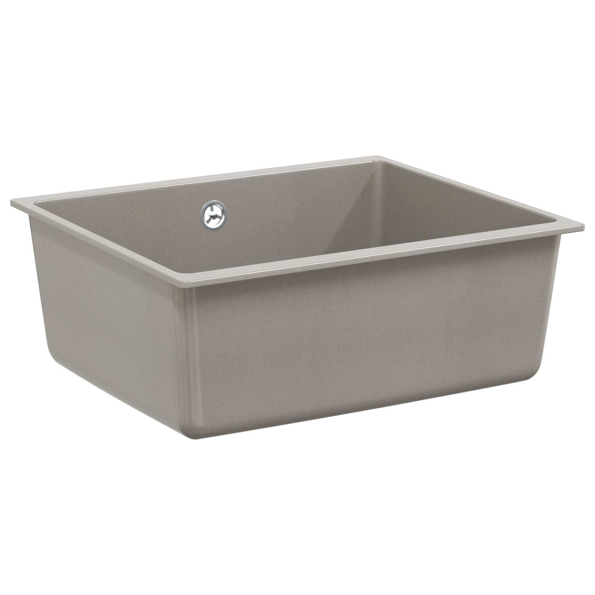 Vidaxx graues Waschbecken 530 x 460 mm 80 % Quarz und 20 % Harz