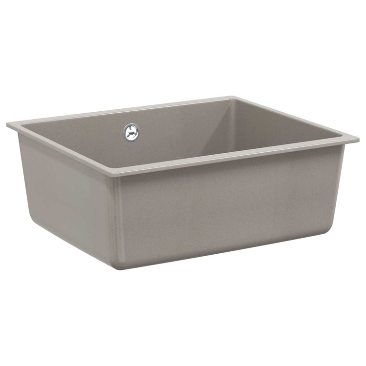 Vidaxx graues Waschbecken 530 x 460 mm 80 % Quarz und 20 % Harz
