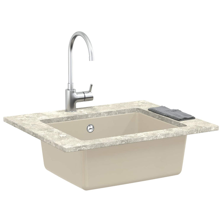 Vidaxx Waschbecken Beige 530 x 460 mm 80 % Quarz und 20 % Harz