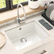Vidaxx weißes Waschbecken 530 x 460 mm 80 % Quarz und 20 % Harz