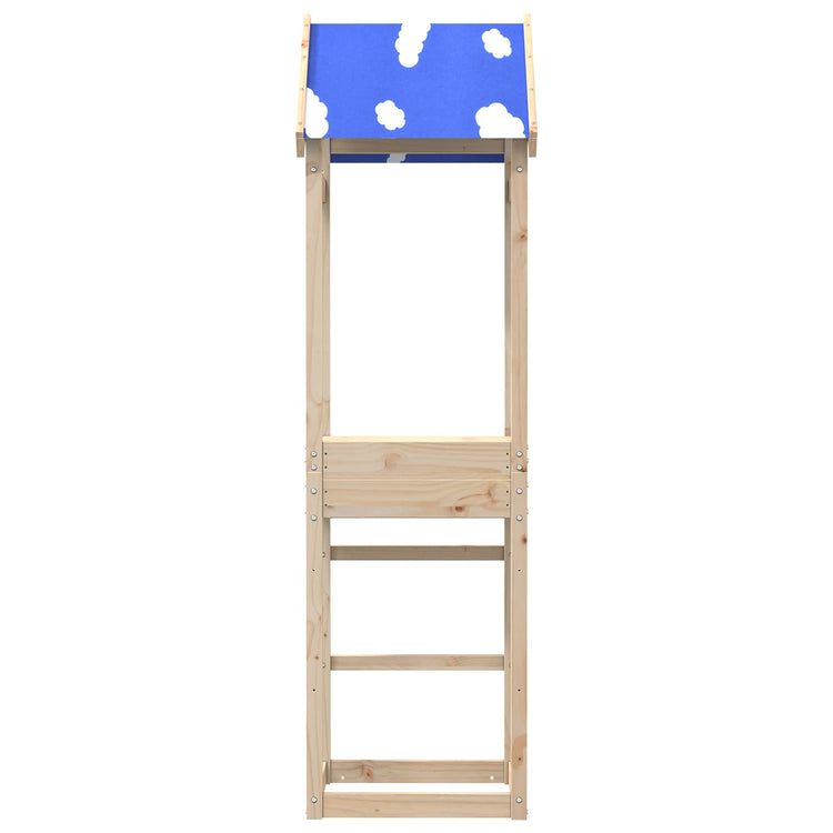 Vidaxx Spielturm braun 52,5 x 46,5 x 195 cm massives Kiefernholz