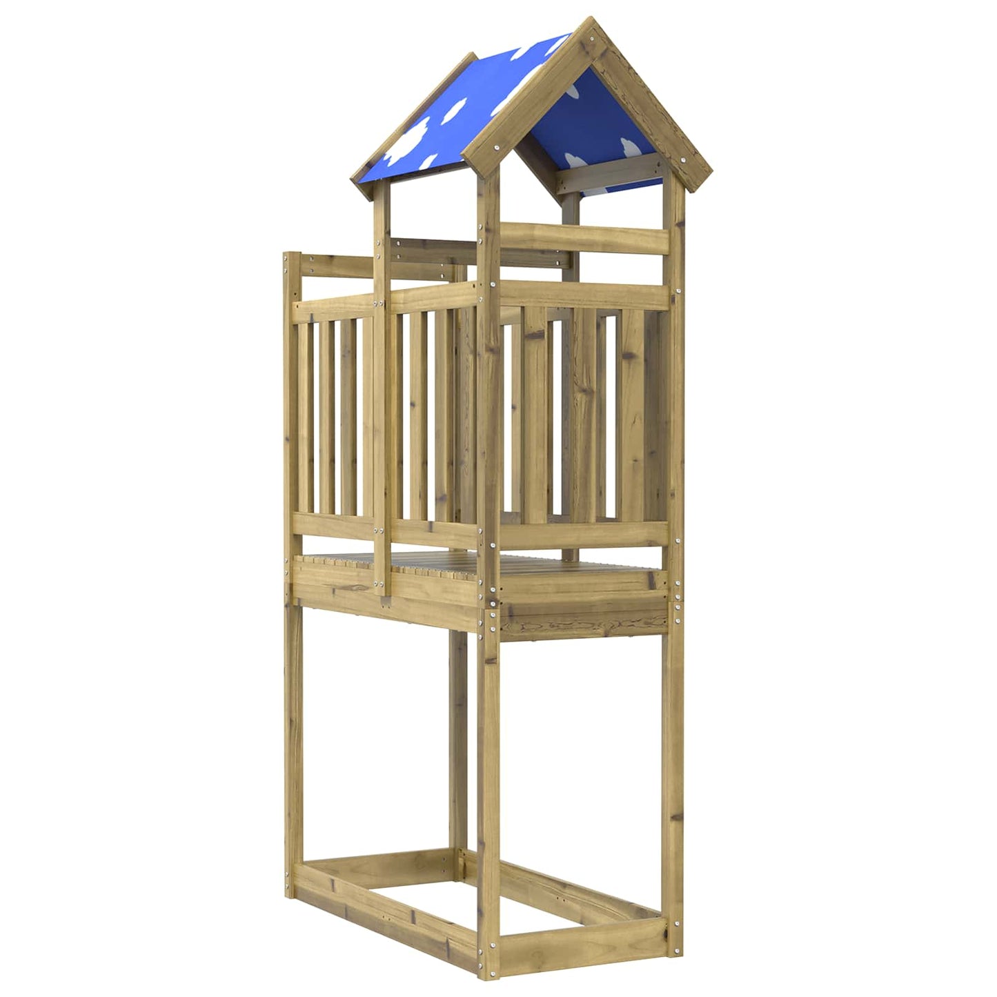 Vidaxl Spielturm braun massiv imprägniertes Holz