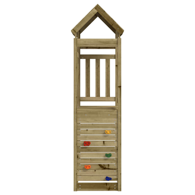 Vidaxl Spielturm braun 53 x 110,5 x 214 cm massives imprägniertes Holz