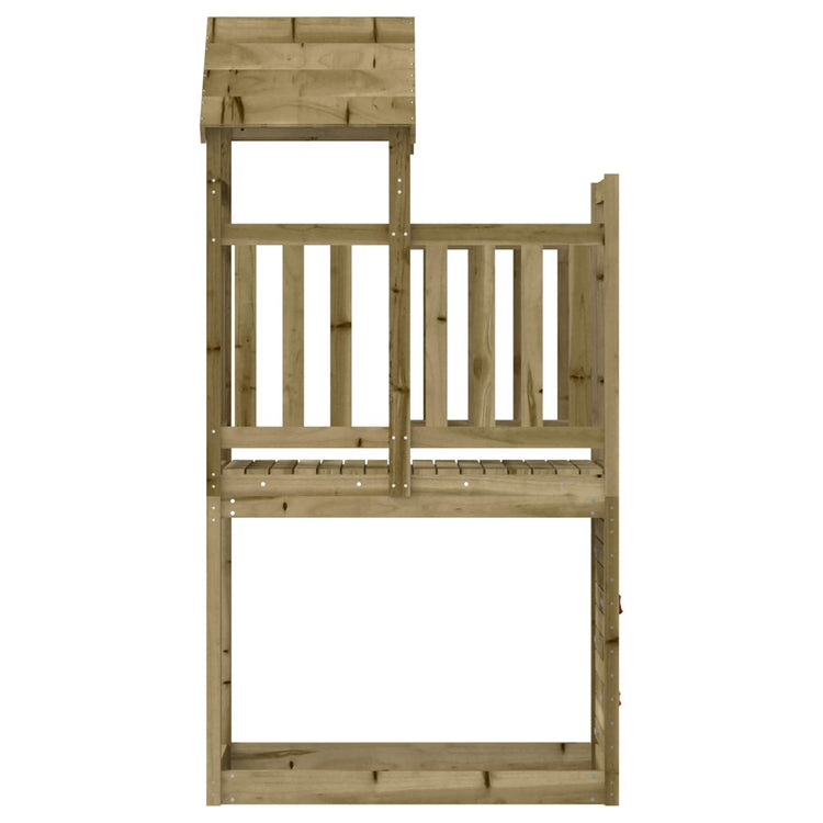 Vidaxl Spielturm braun 53 x 110,5 x 214 cm massives imprägniertes Holz