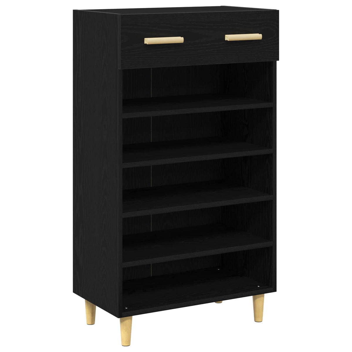 Vidaxx Schuhschrank mit Schublade Schwarzeiche 60 x 35 x 105 cm lackiertes Holz