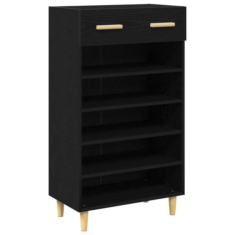 Vidaxx Schuhschrank mit Schublade Schwarzeiche 60 x 35 x 105 cm lackiertes Holz