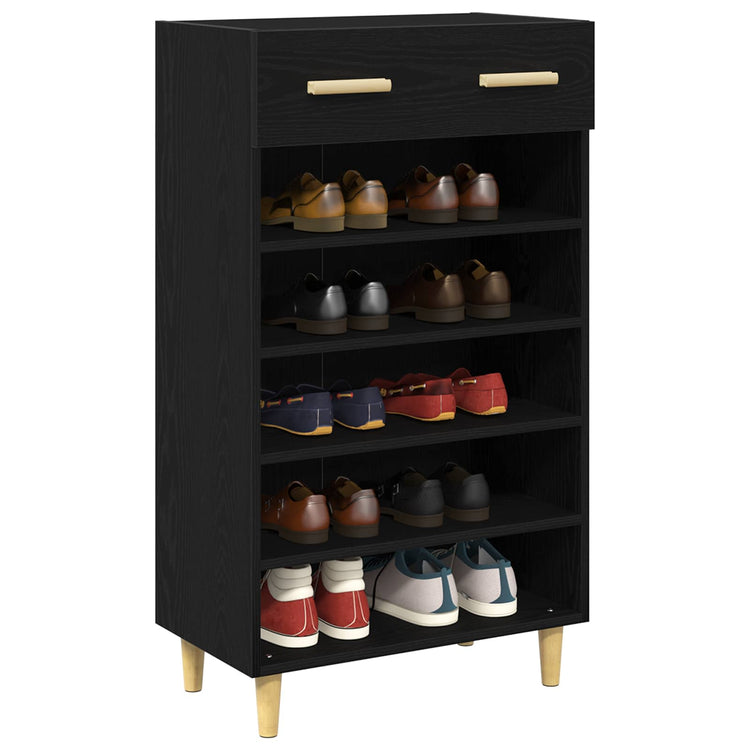 Vidaxx Schuhschrank mit Schublade Schwarzeiche 60 x 35 x 105 cm lackiertes Holz