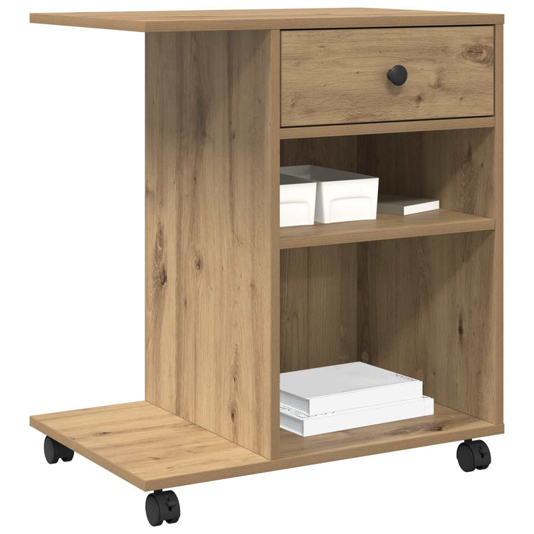 Vidaxxl Druckerständer Craft Oak 60 x 40 x 68,5 cm Holzwerkstoff