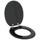 Vidaxx WC-Sitz mit Absenkautomatik, schwarz, 44 x 38 cm, MDF-Platte