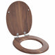 Vidaxx WC-Sitz mit Absenkautomatik, braun, 44 x 38 cm, MDF-Platte