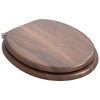Vidaxx WC-Sitz mit Absenkautomatik, braun, 44 x 38 cm, MDF-Platte