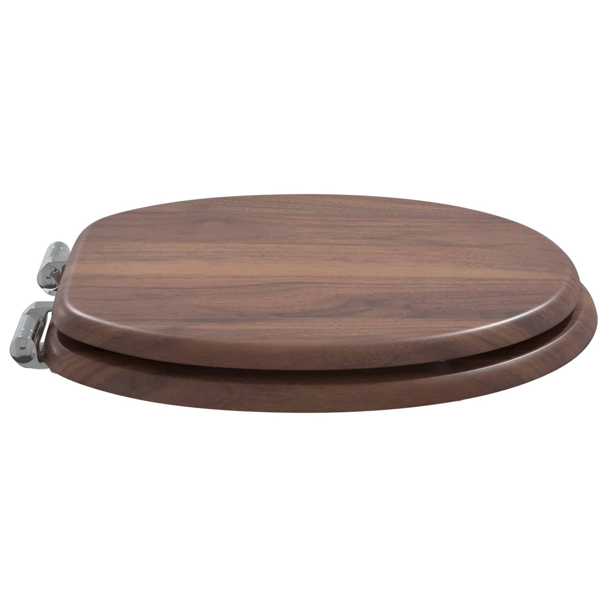 Vidaxx WC-Sitz mit Absenkautomatik, braun, 44 x 38 cm, MDF-Platte