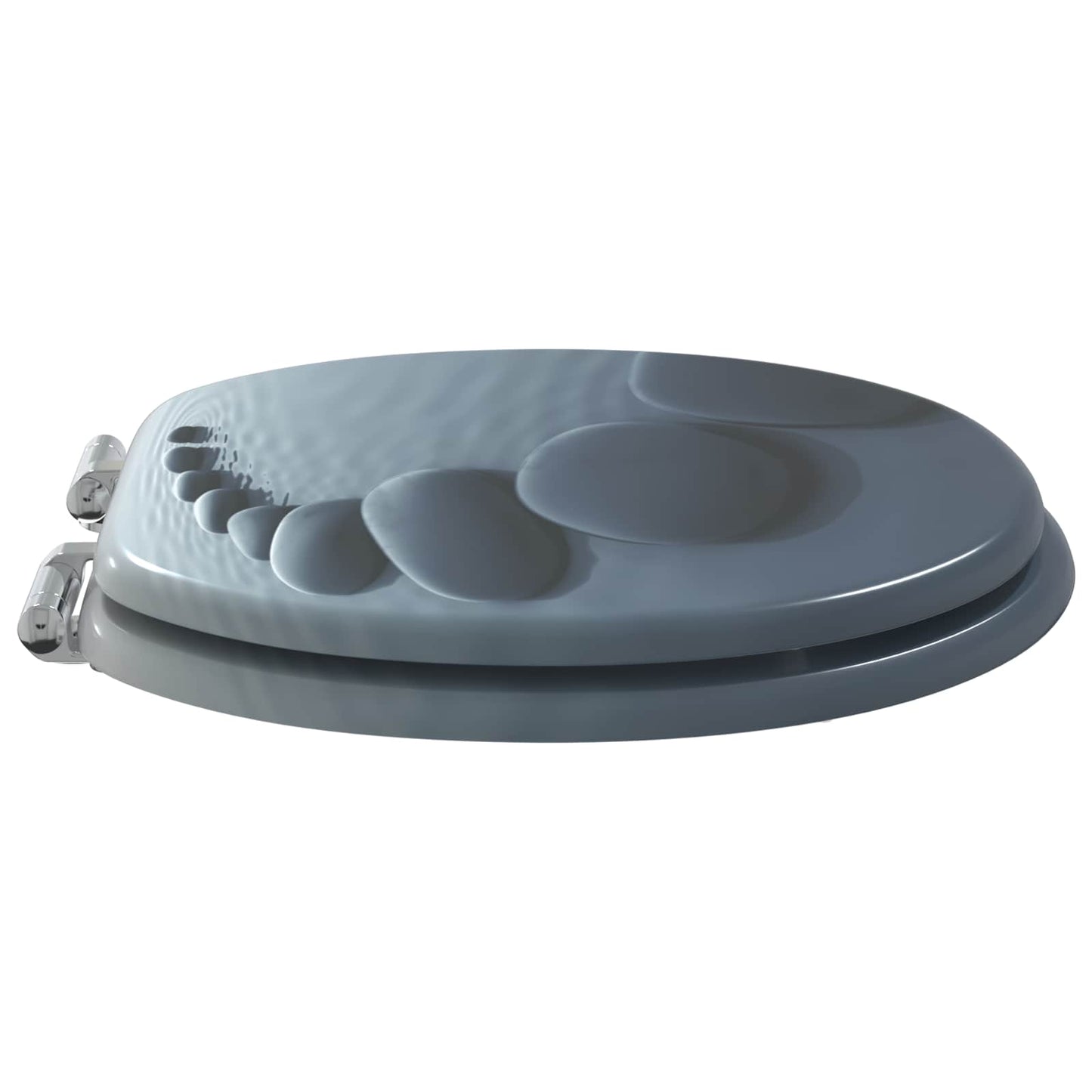 Vidaxx WC-Sitz mit Absenkautomatik, grau, 44 x 38 cm, MDF-Platte