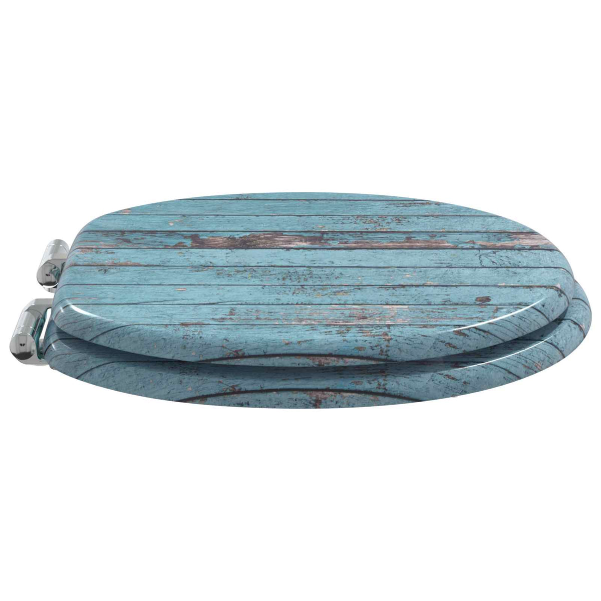 Vidaxx WC-Sitz mit Absenkautomatik, blau, 44 x 38 cm, MDF-Platte