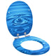 Vidaxx WC-Sitz mit Absenkautomatik, blauer Tropfen, 44 x 38 cm, MDF-Platte