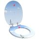 Vidaxx WC-Sitz mit Absenkautomatik, blau, 44 x 38 cm, MDF-Platte