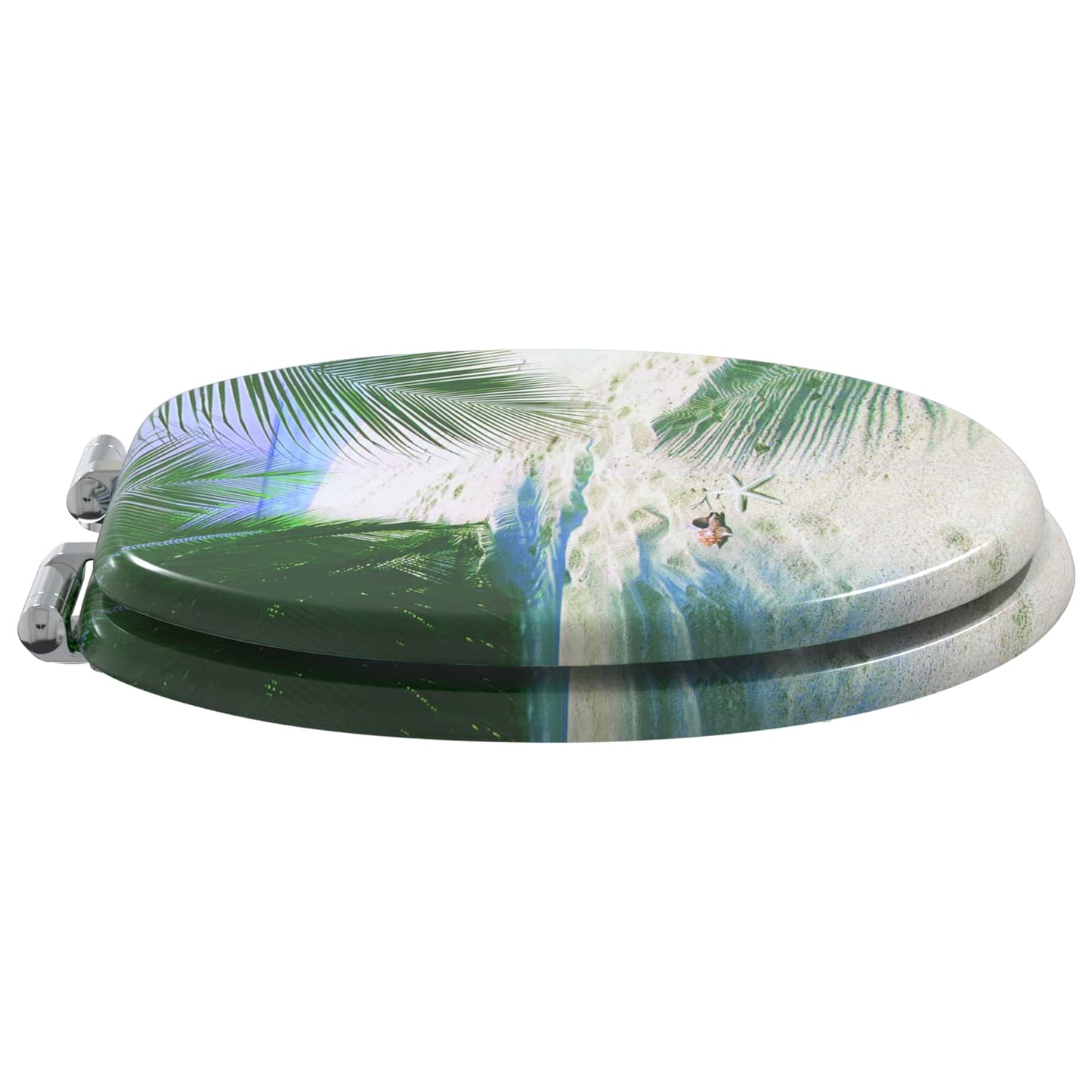 Vidaxx WC-Sitz mit Absenkautomatik, grün, 44 x 38 cm, MDF-Platte