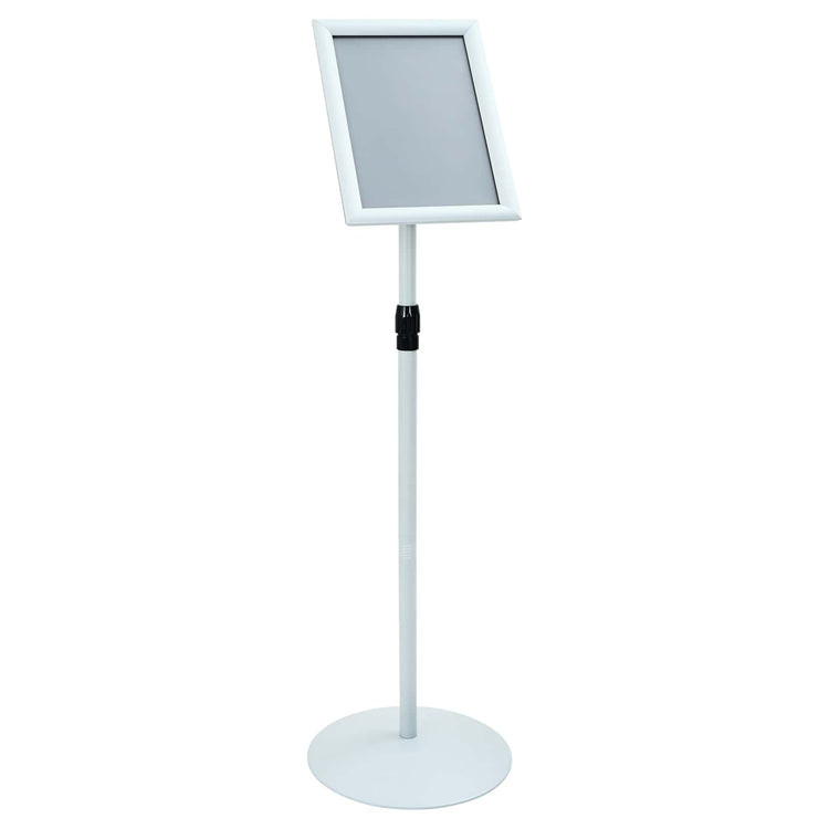 Vidaxl-Posterständer mit Sockel, silberfarben, 33 x 33 x 123 cm, PVC und Stahl