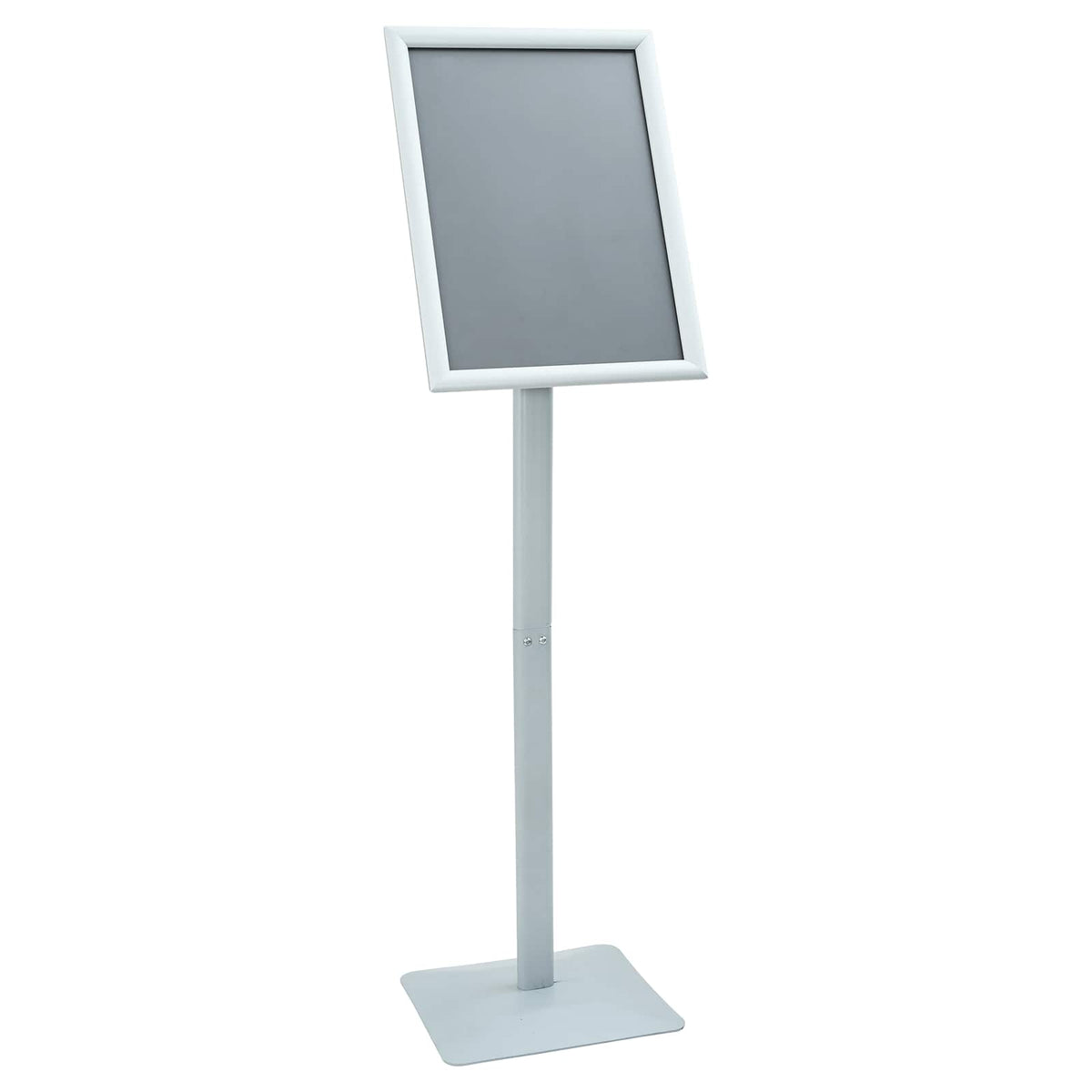 Vidaxl-Posterständer mit Sockel, silberfarben, 32,5 x 27 x 126 cm, PVC und Gusseisen