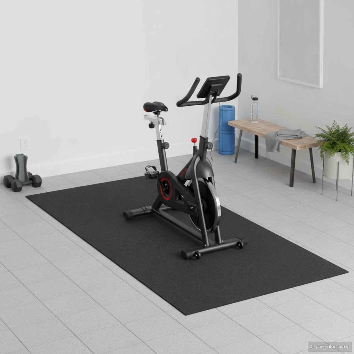Vidaxx Sportschutzmatte schwarz 120 x 60 x 0,6 cm PVC