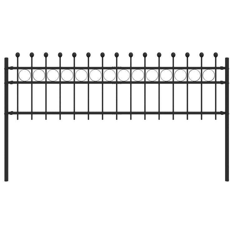 Vidaxx Ringzaun schwarz 200 x 130 cm pulverbeschichteter Stahl