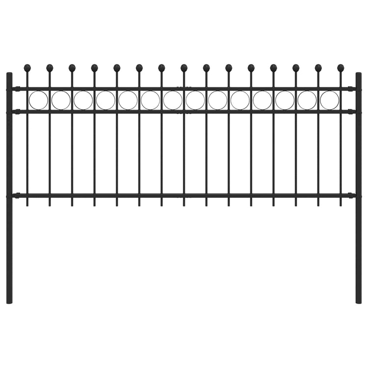 Vidaxx Ringzaun schwarz 200 x 130 cm pulverbeschichteter Stahl