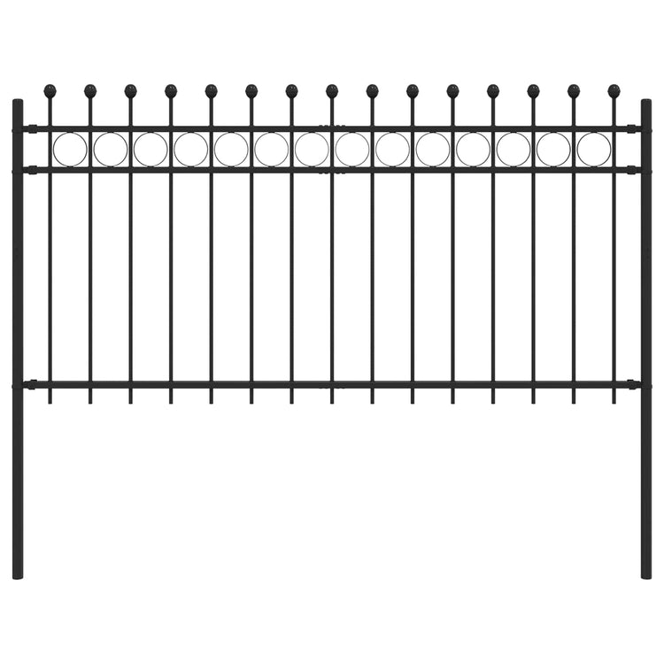 Vidaxx Ringzaun schwarz 200 x 150 cm pulverbeschichteter Stahl
