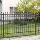 Vidaxx Ringzaun schwarz 200 x 130 cm pulverbeschichteter Stahl